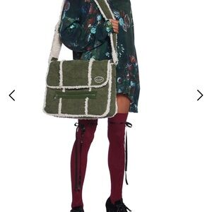 dELiA*s Olive Green Crossbody Bag with Cream Accents